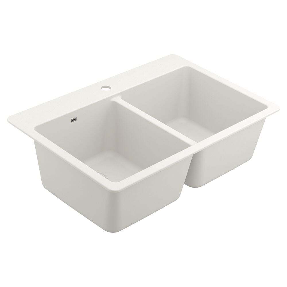 Schock Cristalite Madison N-200 Alpina Double Bowl Kitchen Sink GGW3028B